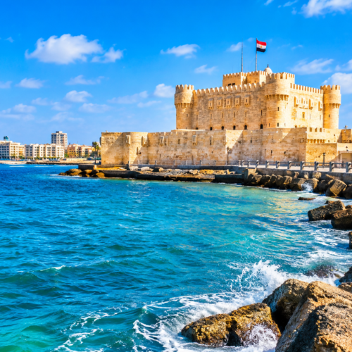 qaitbay citadel accross the sea